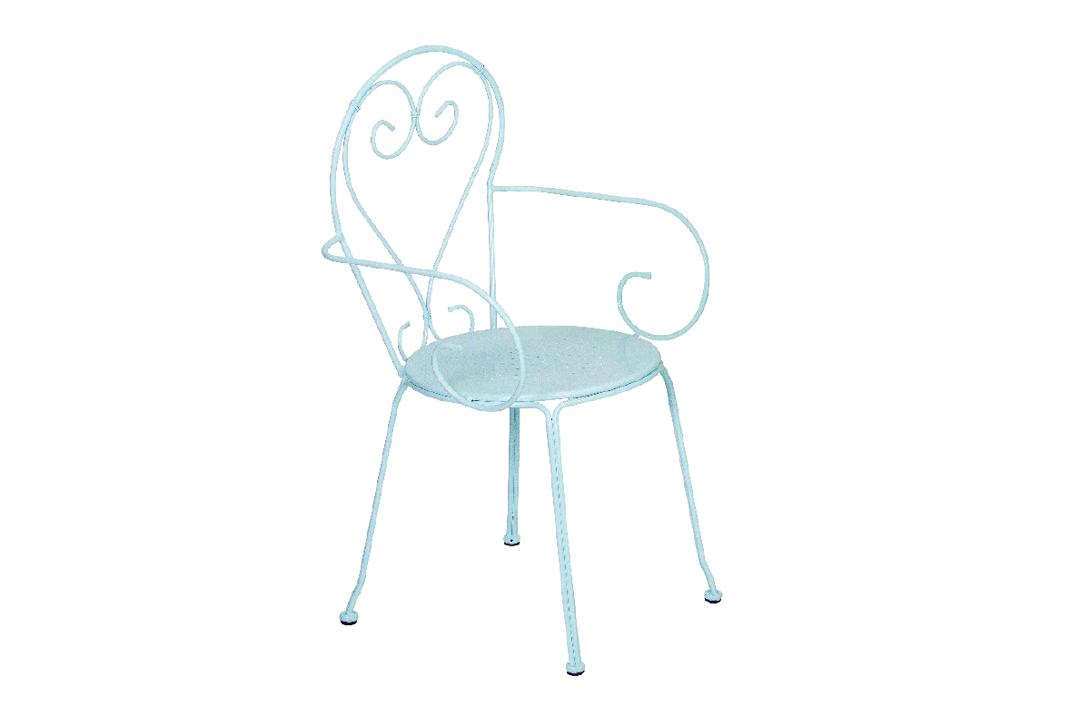 051117 Stolica metalna MOKA 51x52x89cm - bela