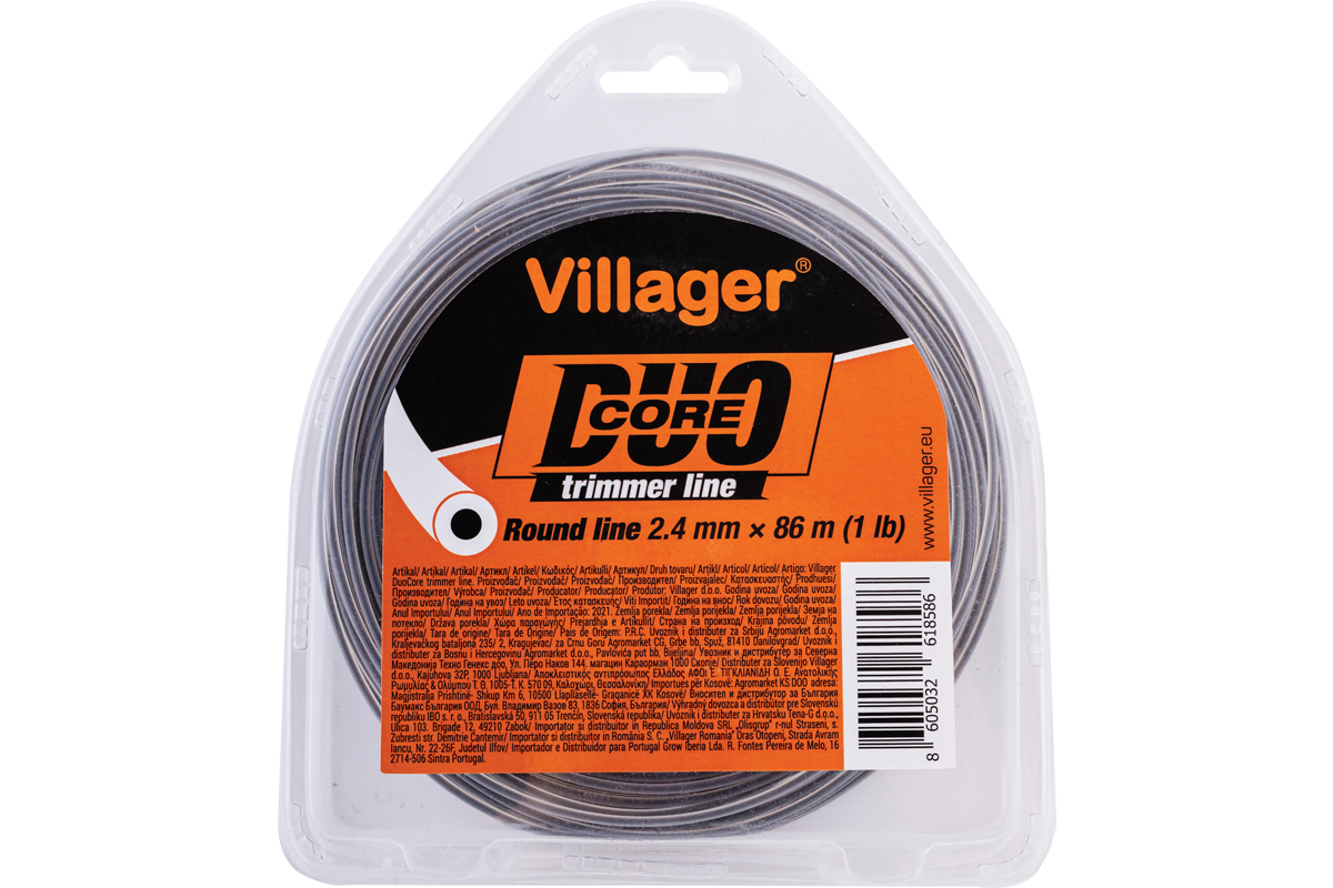 068388 Silk za trimer 2.4mm X 1720m (20LB) - Duo core - Okrugla nit Villager