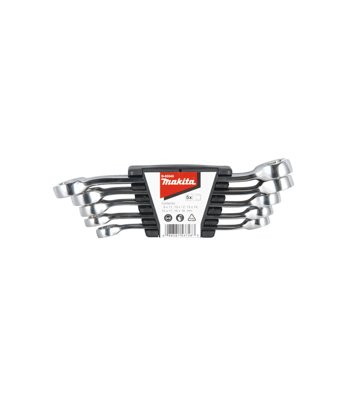 makita-b-65545 Makita - 5-dijelni set otvorenih okastih ključeva B-65545 9×11, 10×12, 13×14, 15×17, 16×18 mm - Slika 1