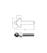 Makita - Okrugla glodalica s ležajem 56,5x25,4x13,5mm za RT0700C, RP1800FX, RP1801FX, RP2300FC, RP2301FC D-48387 - Slika 2