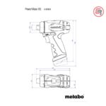 Metabo Bušilica-Odvijač Aku PowerMaxx BS Basic 12V 2xAKU (2,0Ah) LC 24 + Kofer – 600984500 - Slika 9