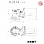 Metabo Brusilica Aku SXA 18 LTX 125 BL Ekscentar 125 mm / 18V (bez baterija i punjača) - 600146850 - Slika 3