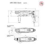 Metabo Čekić Kombinovani UHEV 2860 - 2 Quick Multi SDS - plus 1.100 W + metaBOX 145 L - 600713500 - Slika 5