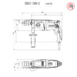 Metabo Bušilica SBEV 1300-2 R+L Vibraciona Elektronik 1.300 W + metaBOX 145 L - 600785500 - Slika 6
