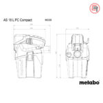 Metabo Usisivač AS 18 L PC Compact Aku 18 V (bez baterije i punjača) - 602028850 - Slika 3