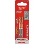 BORER RED HEX HSS-TIN 4.0 mm 2 KOM MILWAUKEE 48894708 - Slika 2