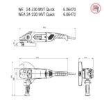 Metabo Brusilica WE 24-230 MVT Quick Kutna 230 mm / 2.400 W – 606470000 - Slika 5