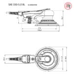 Metabo Brusilica SXE 150-5.0 BL Ekscentar Elektronik 150 mm / 350 W - 615050000 - Slika 4