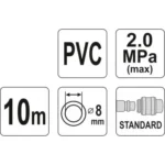 CRIJEVO ZA ZRAK 8 mm 10 M YATO YT-24220 - Slika 2