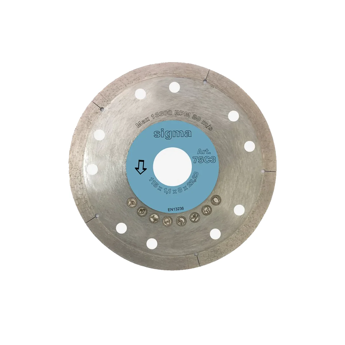 75C3-1 Sigma dijamantna rezna ploča za keramiku 75C3 115 x 1.1 mm - Slika 1
