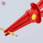 Knipex Kliješta Poluokrugla Špicasta Ravna 220 mm / 1000V Plastična – 98 62 02 - Slika 4