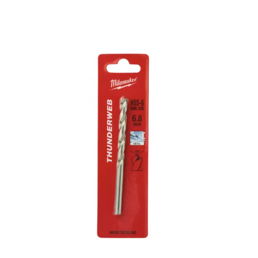 HSS-G-68-mm Borer HSS-G 6.8 mm DIN 338 Milwaukee - Slika 1