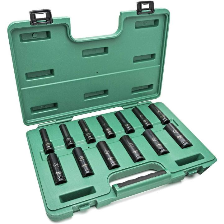 SAT_ST34398T_MAIN_PRIMARY SET NAS. KLJUČEVA DUBOKIH IMPACT 1/2" 10-24 MM 13 KOMADA THIN SATA ST34398T - Slika 1