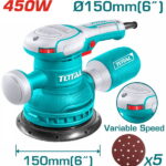 TOTAL Ekscentrična brusilica električna 450W,150mm/ INDUSTRIAL (TF2061506)