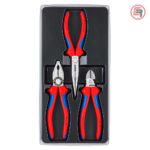 Knipex Set Kliješta Kombinovana + Sječice + Špicasta Ravna / 3 dijelni – 00 20 11 - Slika 2