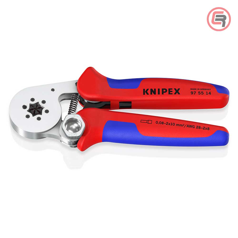 knipex-975514-02-1-crom Knipex Kliješta Samopodešavajuća Za 6-Kutno Presanje Čahura 0,08-16 mm2 – 97 55 14 - Slika 1