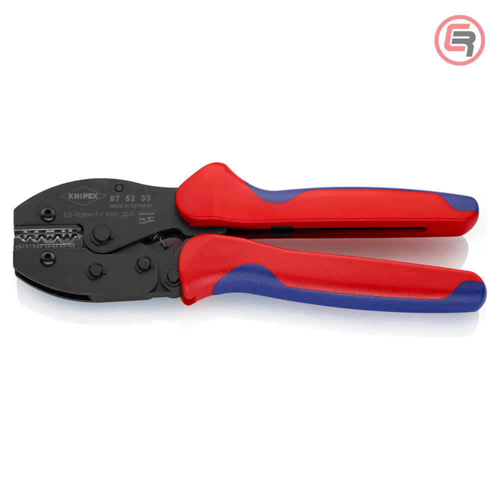 knipex-klijesta-975233-01-1-crom Knipex Kliješta Za Presanje Kabl Stopica Neizoliranih 0,5-10,0 mm2 PreciForce – 97 52 33 - Slika 1