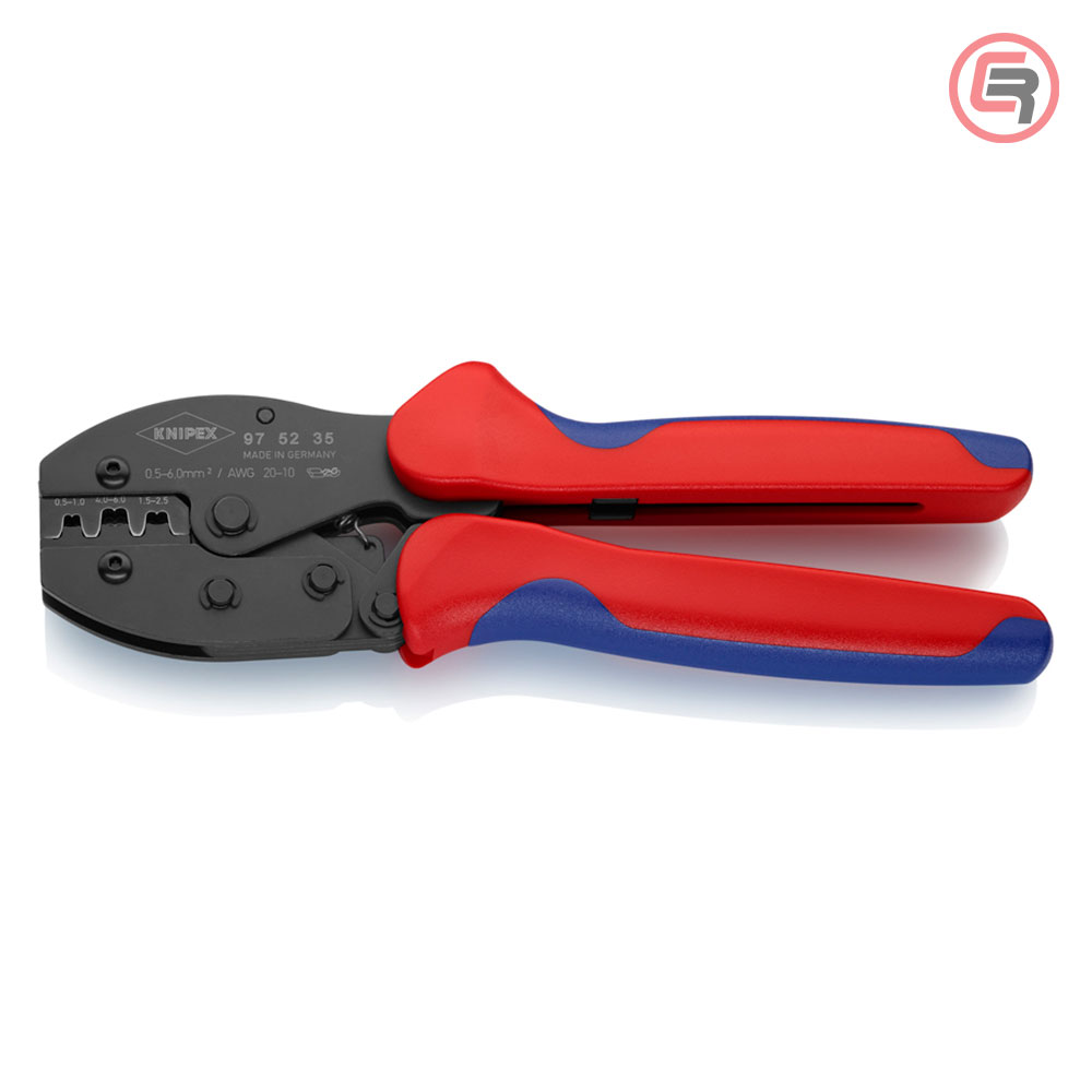 knipex-klijesta-975235-01-1-crom Knipex Kliješta Za Presanje Kabl Stopica Neizoliranih 0,5-6,0 mm2 PreciForce – 97 52 35 - Slika 1