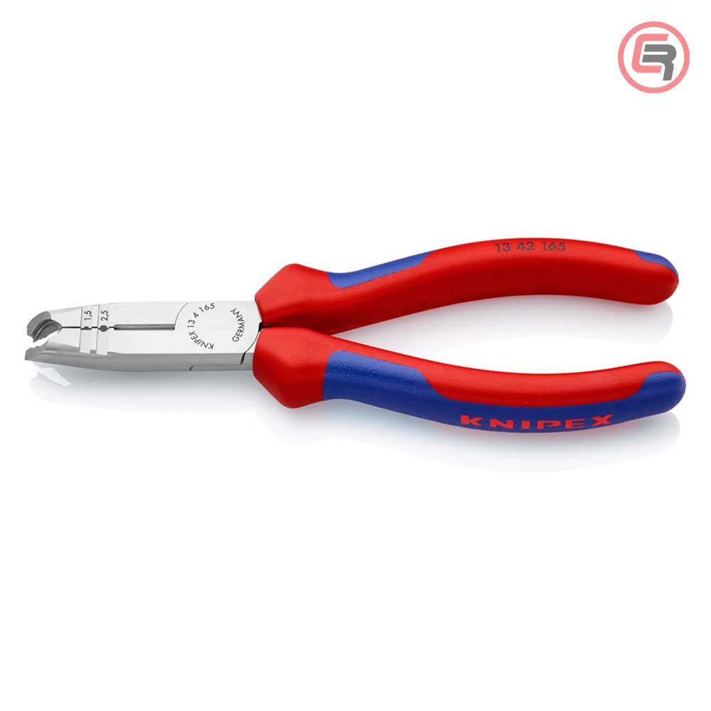 knipex-klijesta-skidanje-izolacije-1342165-00-1-crom Knipex Kliješta Za Skidanje Izolacije 165 mm Sa Sječicama - 13 42 165 - Slika 1