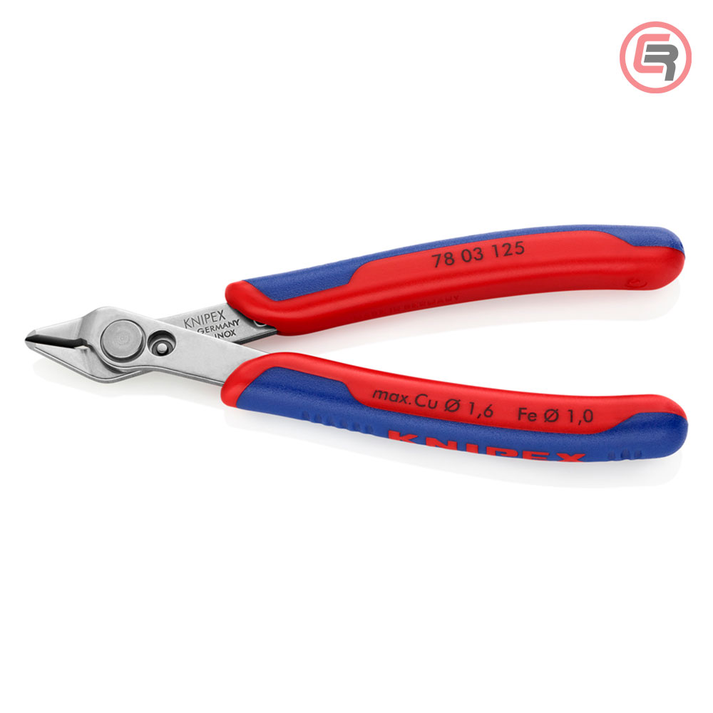 knipex-sjecice-7803125-01-1-crom Knipex Kliješta Sječice Kosa Elektroničarska Super Knips 125mm - 78 03 125 - Slika 1