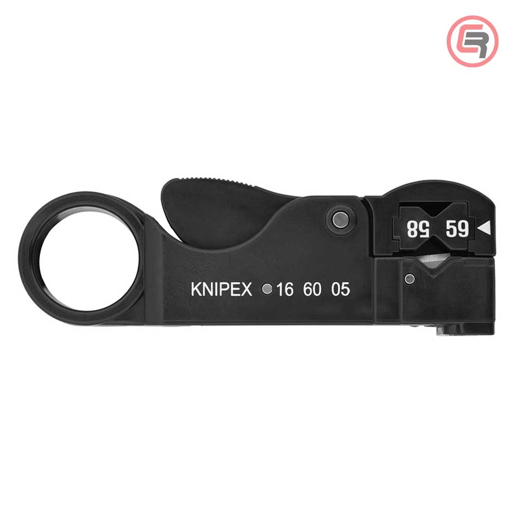 knipex-skidac-izolacije-166005SB-00-3-crom Knipex Skidač Izolacije Sa Koaksijalnog Kabla RG58, RG59, RG62 – 16 60 05 SB - Slika 1
