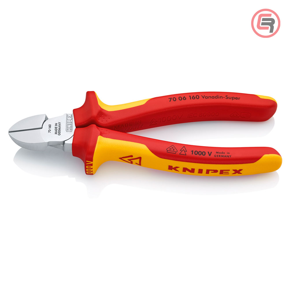 knipex_klijesta_7006160-02-1_crom Knipex Kliješta Bočna Sječa – Sječice 160 mm / 1000V – 70 06 160 - Slika 1