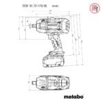 Metabo Odvijač Udarni Aku SSW 18 LTX 1750 BL – 3/4" (bez baterije i punjača) – 602402850 - Slika 9