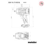 Metabo Odvijač Udarni Aku SSW 18 LTX 800 BL – 1/2" (bez baterije i punjača) – 602403850 - Slika 7
