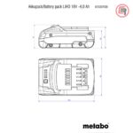 Metabo Baterija 18 V / 4.0 Ah LiHD - 625367000 - Slika 3