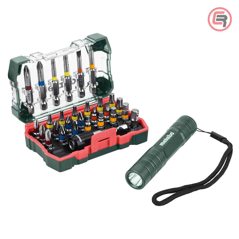 metabo-bit-box-sp-lampa-2672100S_51-crom Metabo Set Bitova Bit Box "SP" 29 dijelni + Lampa Mini - 626721000 - Slika 1