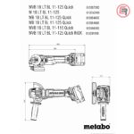 Metabo Brusilica Aku W 18 LT BL 11 - 125 Kutna 18 V 125 mm (bez baterija i punjača) – 613052850 - Slika 2
