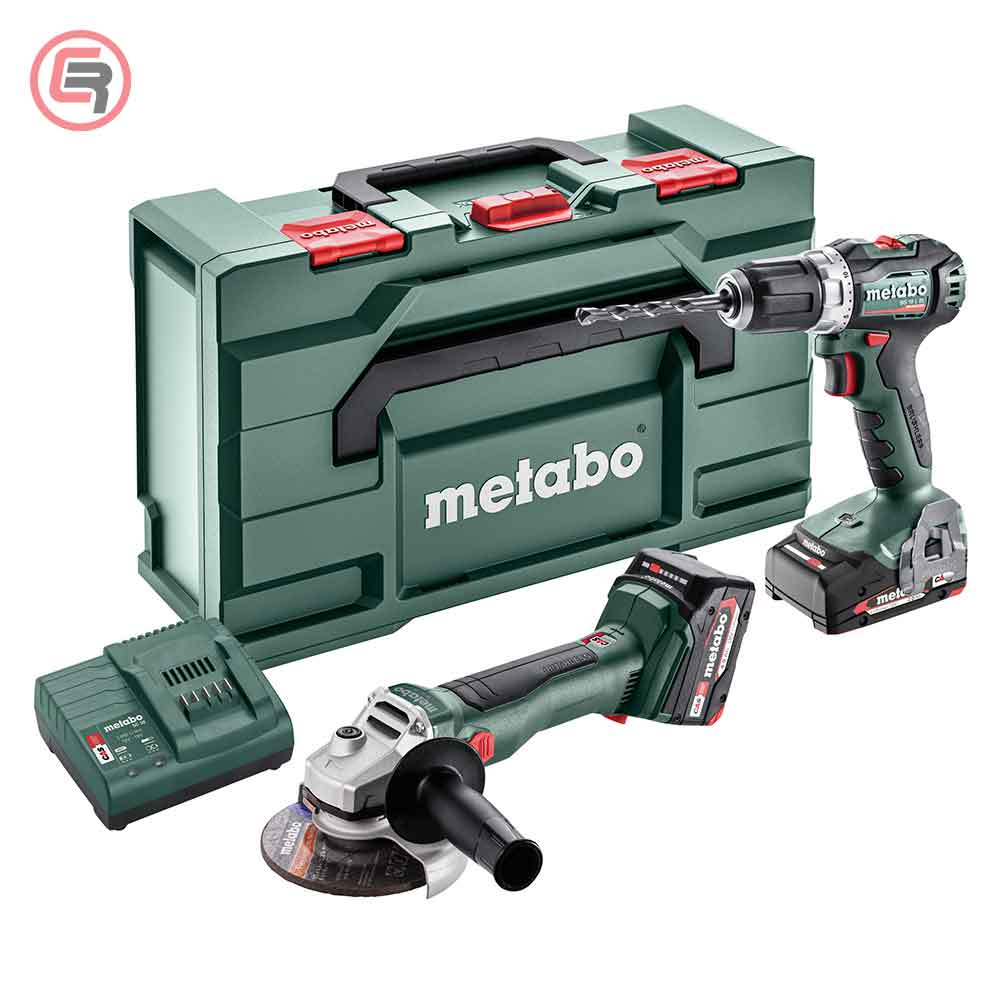 metabo-combo-set-8523300S_51-crom Metabo Combo Set 2.6.5 / 18V BS 18 L BL + W 18 L BL 9-125 (1×2,0 Ah + 1×4,0 Ah)+ metaBOX – 685233000 - Slika 1
