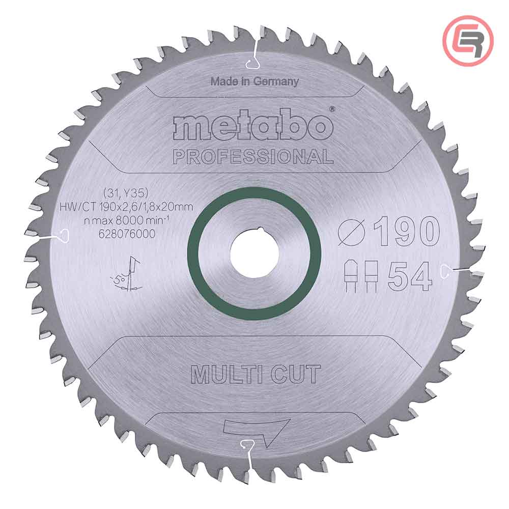 metabo-list-pile-2807600S_51-crom Metabo List Kružne Pile 190×2,6/1,8×20 / Z=54 Multi Cut Professional – 628076000 - Slika 1