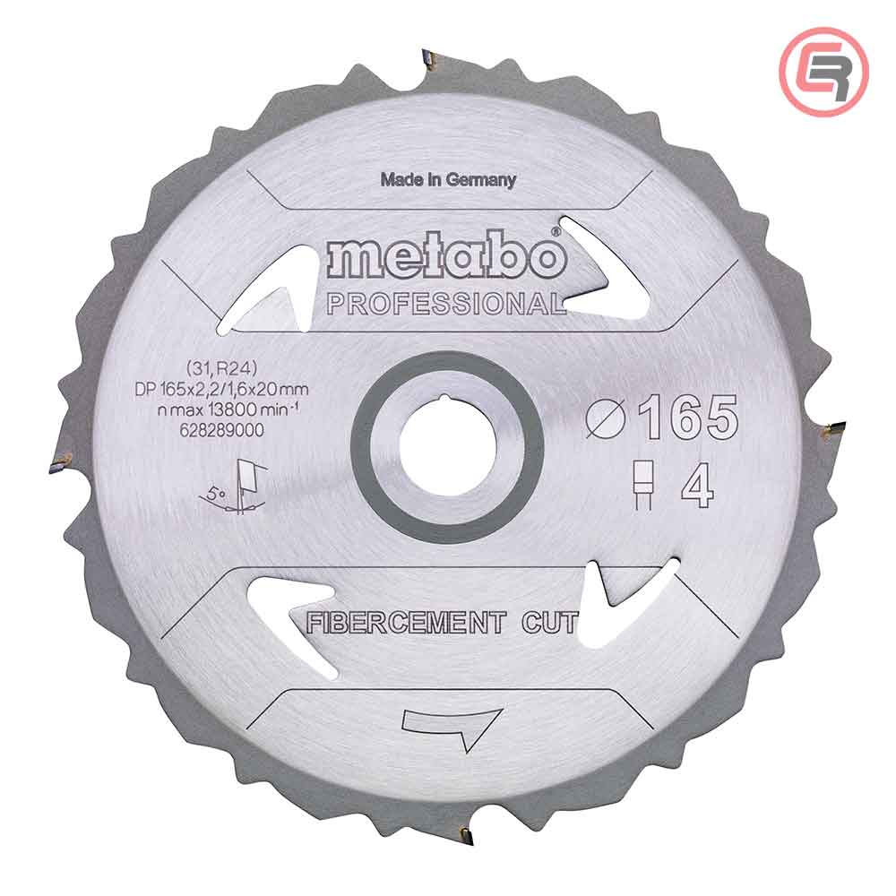 metabo-list-pile-2828900S_51-crom Metabo List Kružne Pile 165×2,2/1,6×20 / Z=4 Fibre Cement Cut Professional – 628289000 - Slika 1
