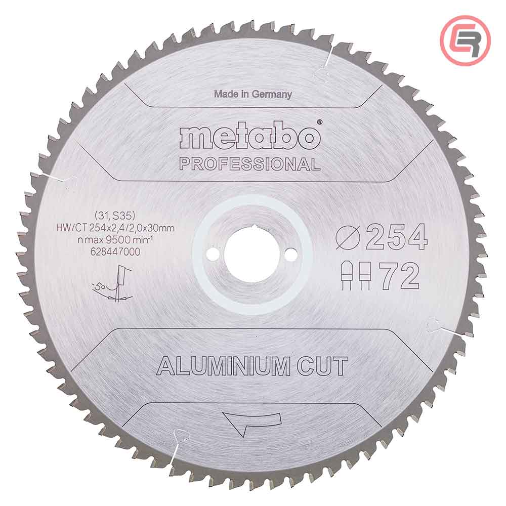 metabo-list-pile-aluminium-2844700S_51-crom Metabo List Kružne Pile Za Aluminium 254 x 2,4 / 2,0 x 30 / Z = 72 Aluminium Cut Professional – 628447000 - Slika 1