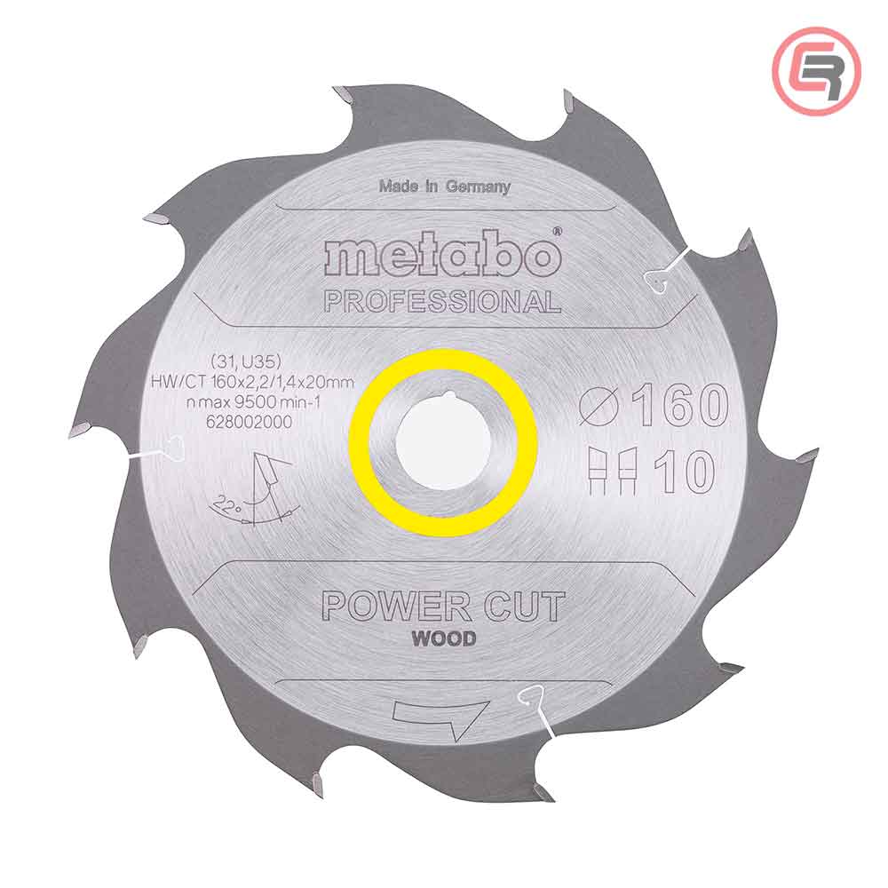 metabo-list-pile-power-cut-wood-professional-2800200S_51-crom Metabo List Kružne Pile 160 x 2,2 / 1,4 x 20 / Z = 10 Power Cut Wood Professional - 628002000 - Slika 1