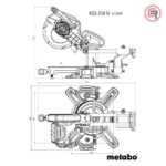 Metabo Pila Kružna KGS 254 M Za Kutno Rezanje Potezna 254 mm / 1,8 kW Sa Dva Lista Pile – 613254900 - Slika 13