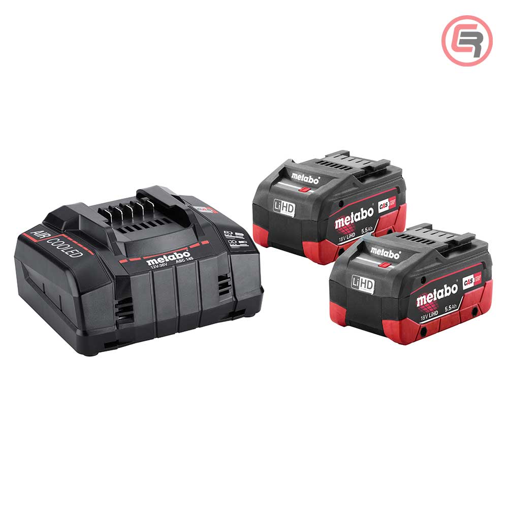 metabo-set-baterija-8512200_L55S_51-crom Metabo Basic Set Baterija 18 V / 2 × 5.5 Ah LiHD + Brzi Punjač ASC 145 – 685122000 - Slika 1