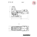 Metabo Pila Ubodna Aku ST 18 L 90 - 18V (bez baterije i punjača) + metaBOX – 601047840 - Slika 6