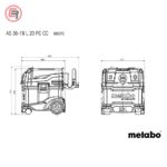 Metabo Usisivač AS 36-18 L 20 PC-CC Aku 18 V (bez baterije i punjača) - 602072850 - Slika 9