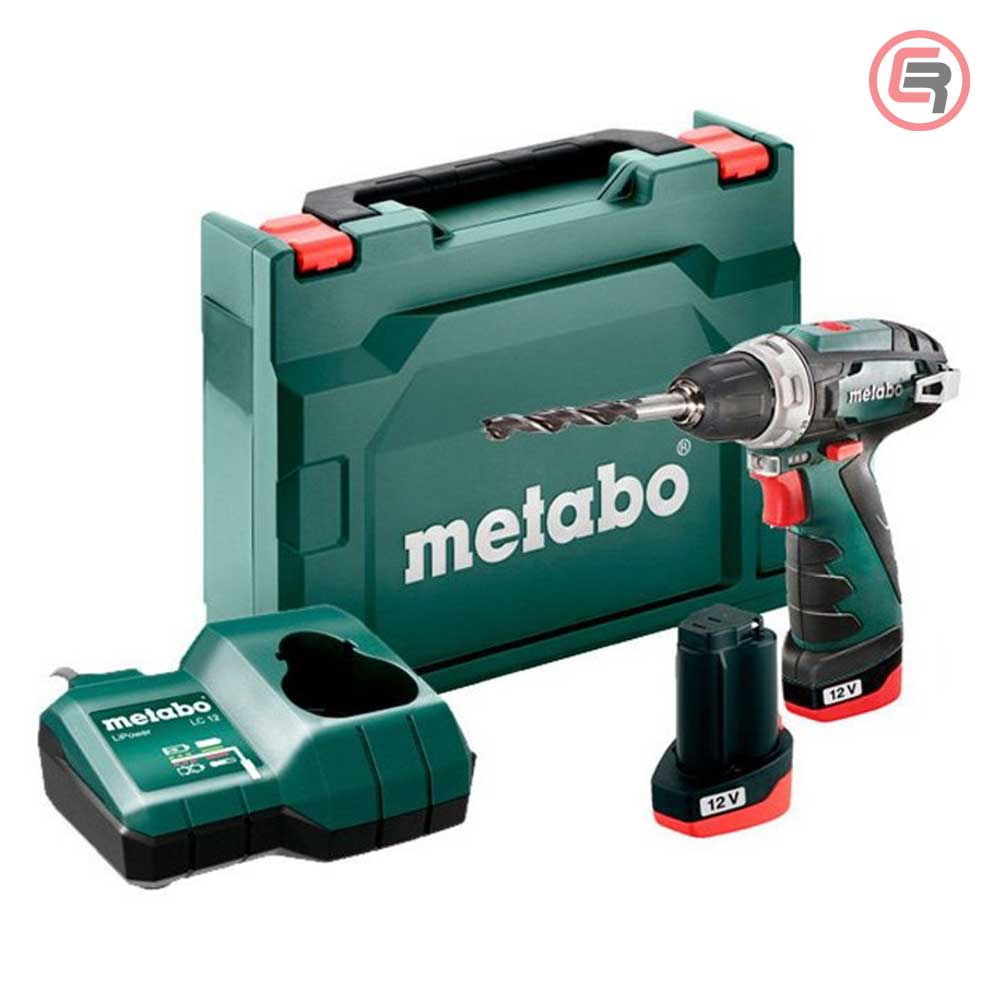 metabo_00984500Z_02_crom Metabo Bušilica-Odvijač Aku PowerMaxx BS Basic 12V 2xAKU (2,0Ah) LC 24 + Kofer – 600984500 - Slika 1