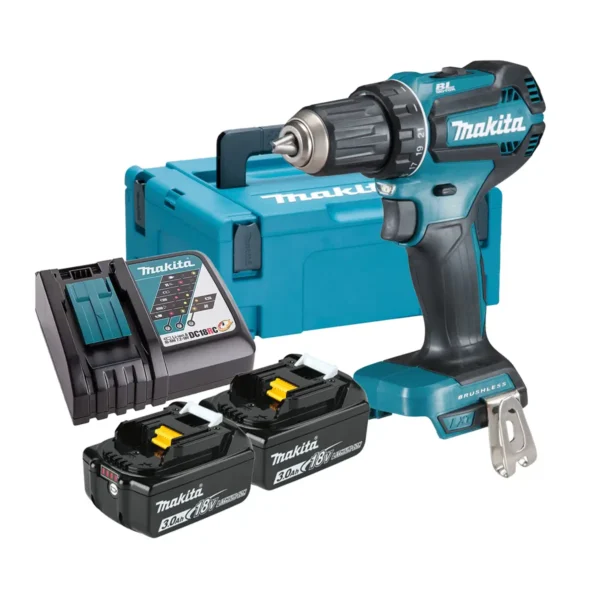 makita akumulatorska bušilica odvijač ddf485rfj2 u setu sa 2x baterije 3.0 ah