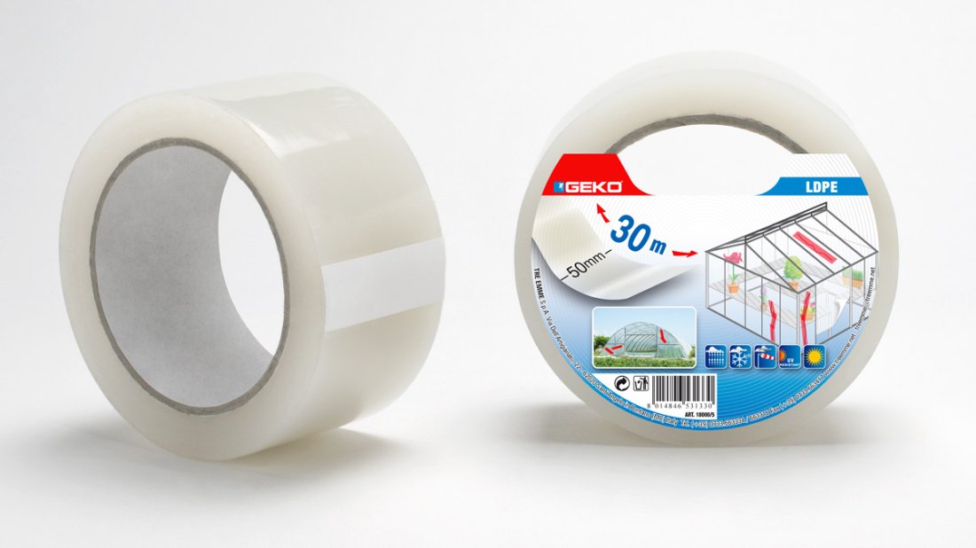 002180_1 GEKO TRAKA ZA LJEPLJENJE PLASTENIKA 50MMX30M TRANSPARENT - Slika 1