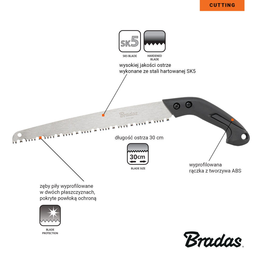 1400290 BRADAS VRTNA PILA 300MM - Slika 1