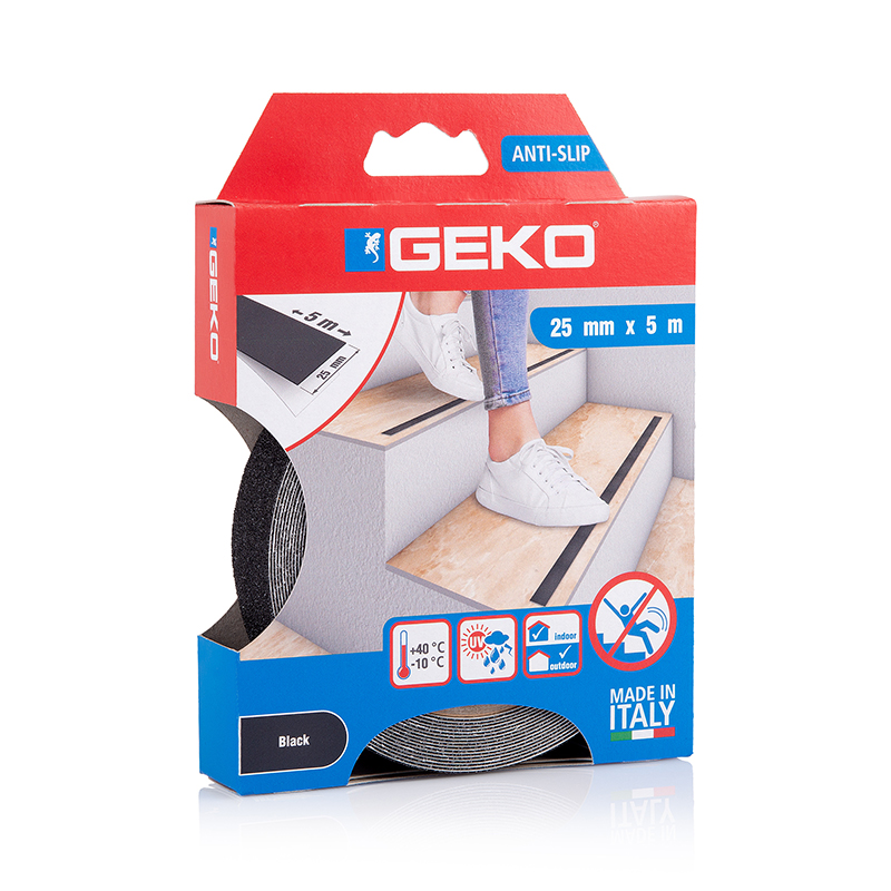336-220 GEKO TRAKA PROTUKLIZNA 25MMX5M CRNA - Slika 1