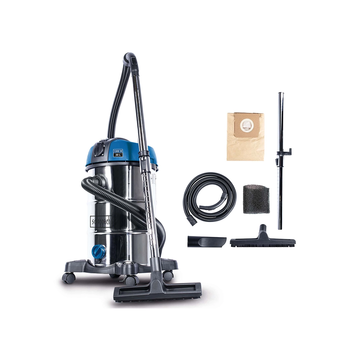 NTS30-Premium Scheppach usisivač za suvo i mokro NTS30 Premium 30L - Slika 1