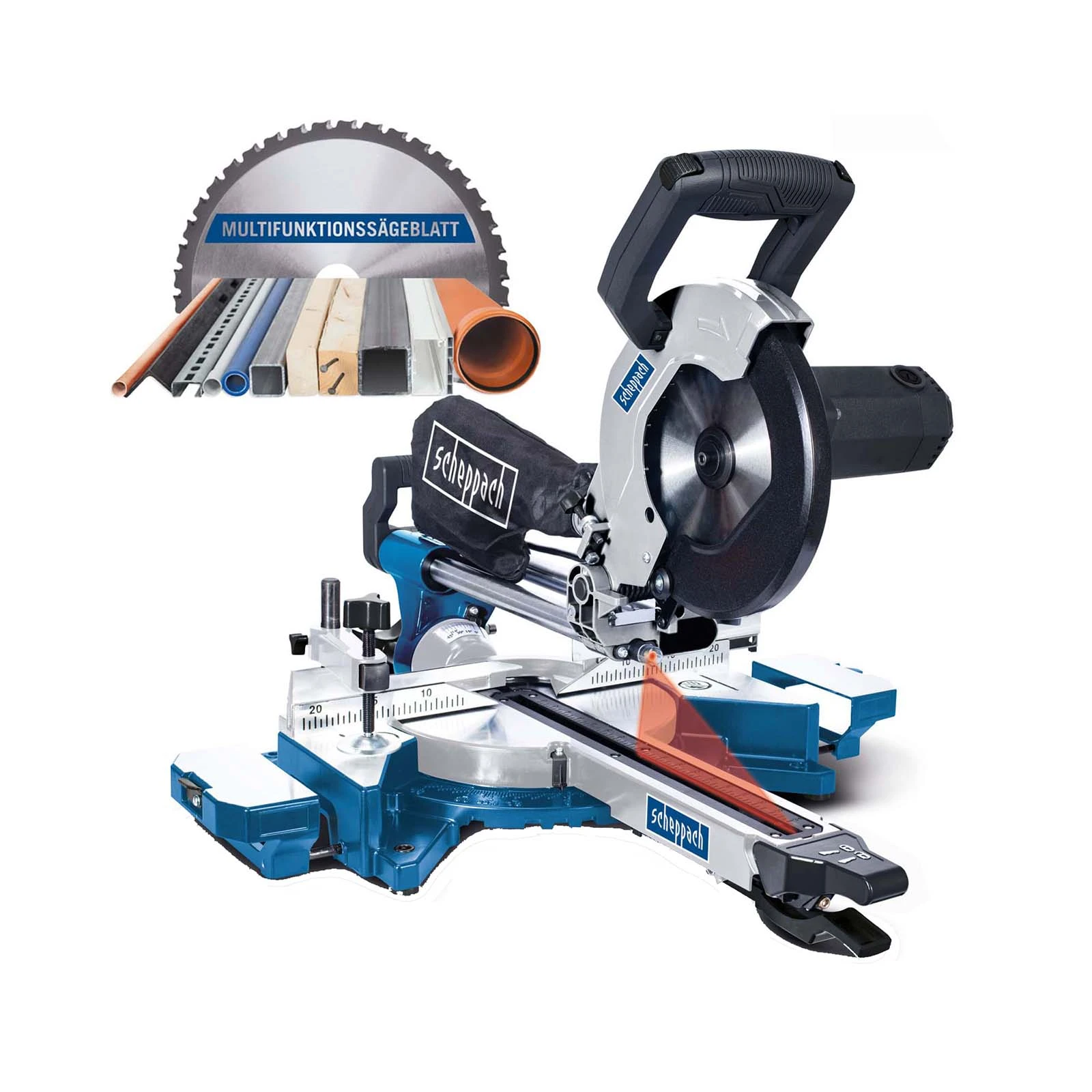 Scheppach-poprecna-testera-pila-HM90MP-216-mm Scheppach preklopna potezna pila HM90MP 216 mm - Slika 1