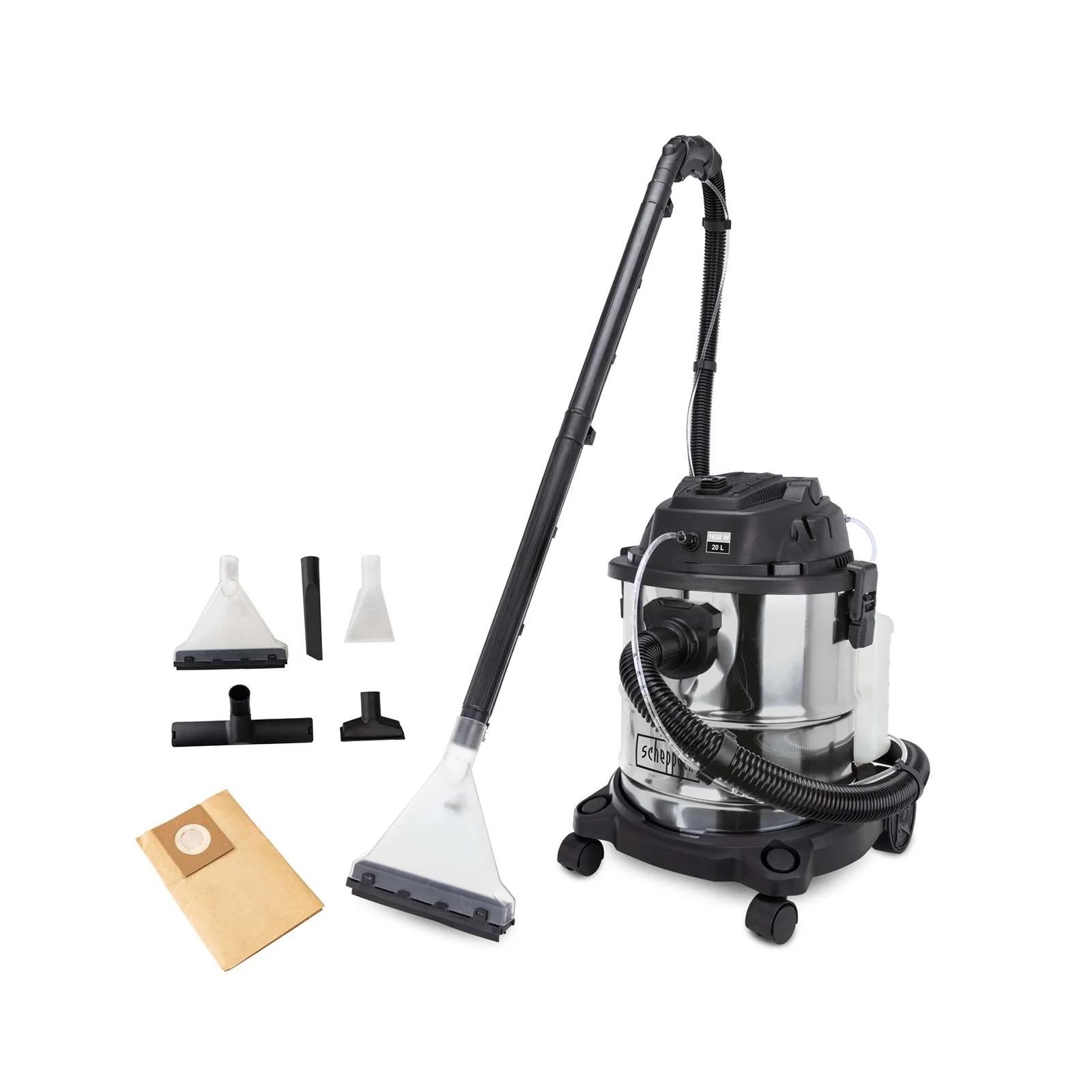 Scheppach-usisivac-za-dubinsko-ciscenje-SprayVac20-Black-Edition- Scheppach usisivač za dubinsko čišćenje CUC20-BE (SprayVac20 Black Edition) - Slika 1