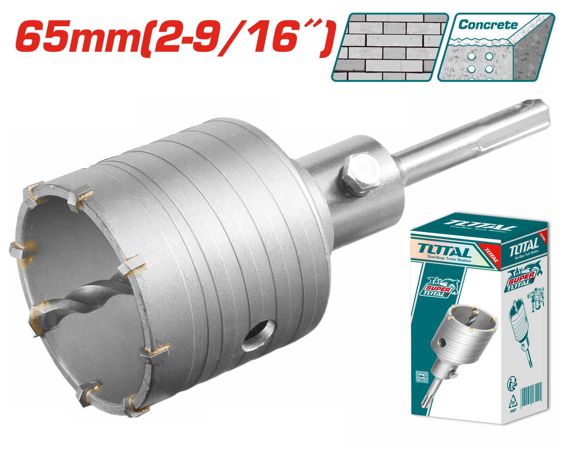 TAC430651 KRUNA ZA BUŠENJE RUPA 65MM SA SDS ADAPTEROM - Slika 1