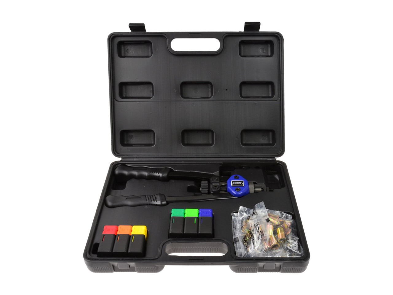 e5cb531e-3dbc-fb6f-9d2e-018c25e4979d Kliješta za zakovica sa navojem M3-M10 GEKO PREMIUM (komplet) - Slika 1